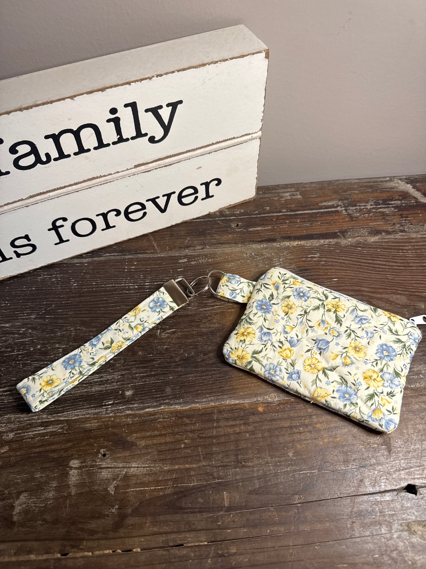 Yellow & Blue Daisy Wallet