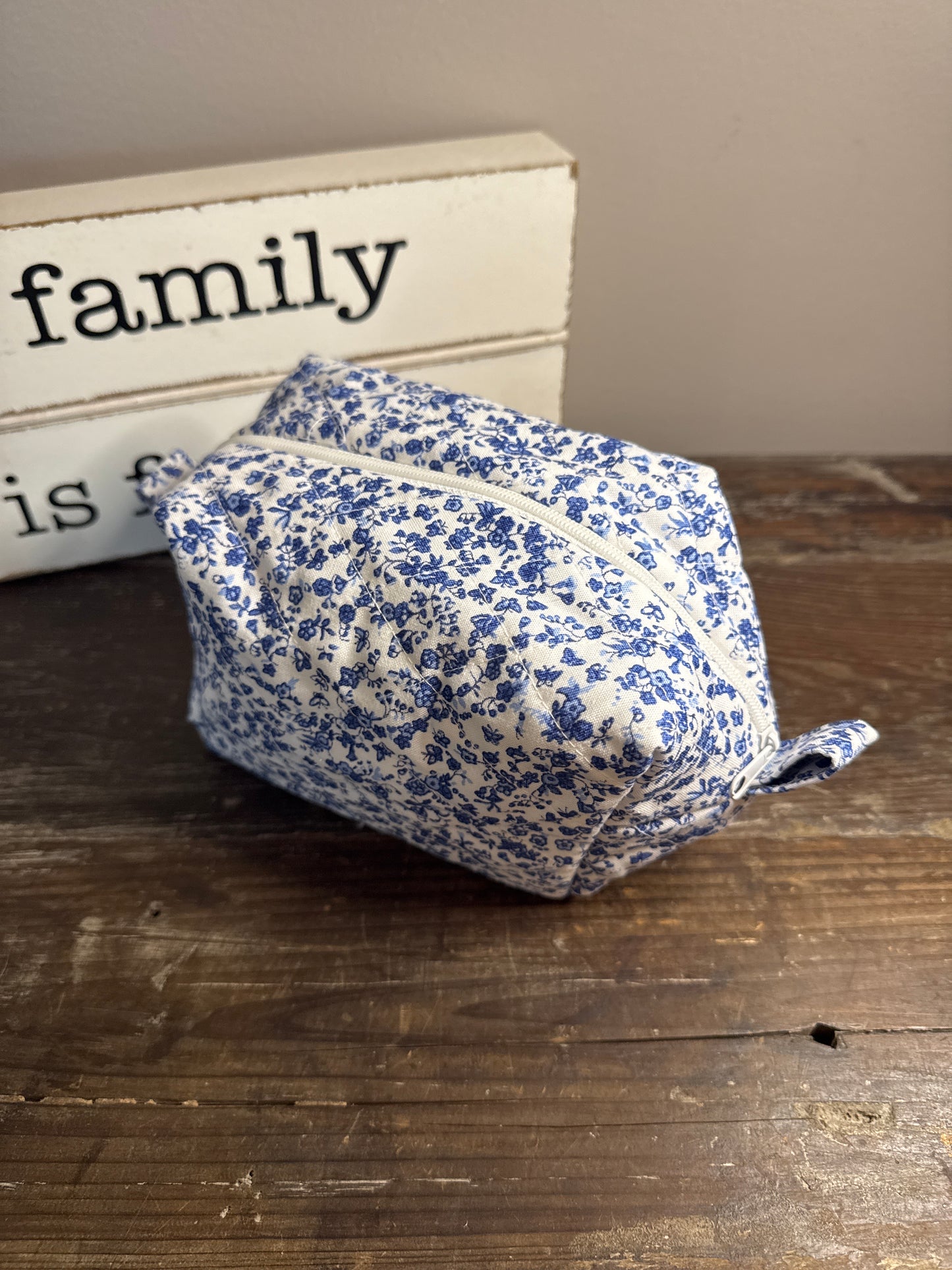 Ditzy Blue Small Makeup Bag