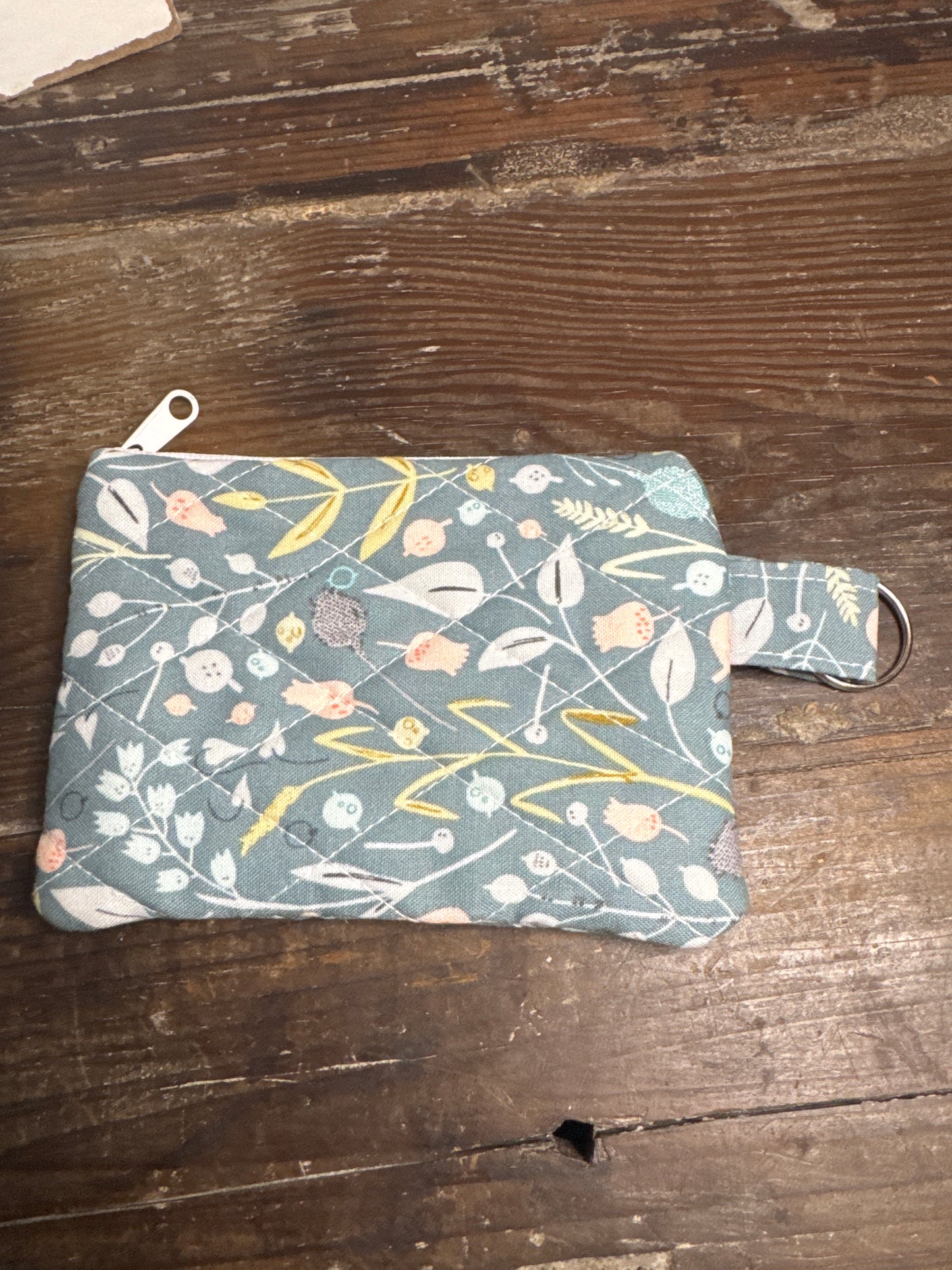Green Floral Wallet
